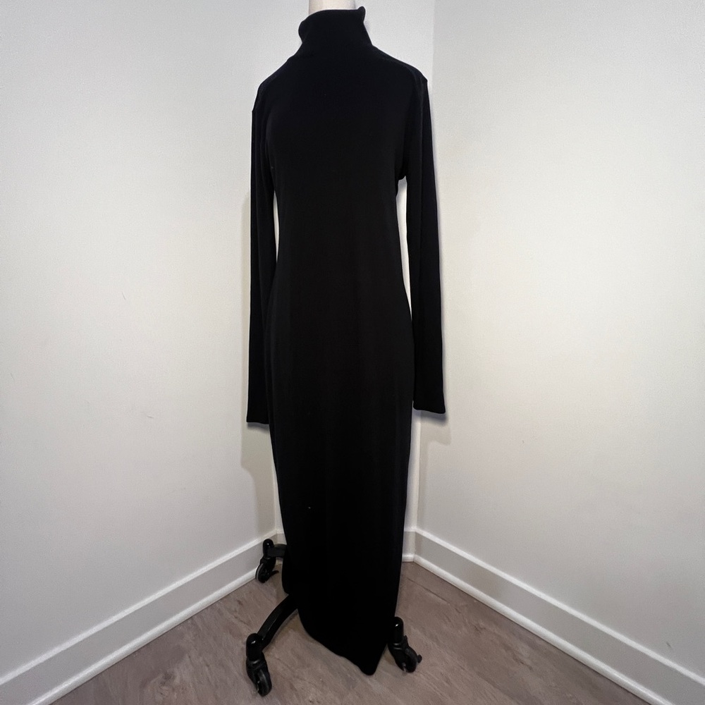 FP Movement by Free People Elegant Black Long Sleeve Dress